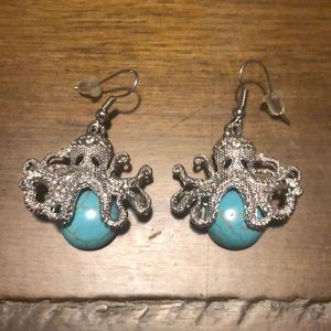 Octopus dangle earrings